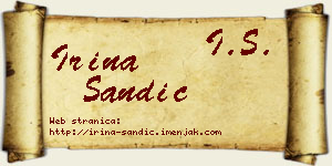 Irina Sandić vizit kartica